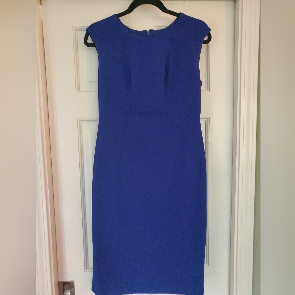 Vince Camuto | Scuba Crepe Sheath Dress | Blue | Size 8
